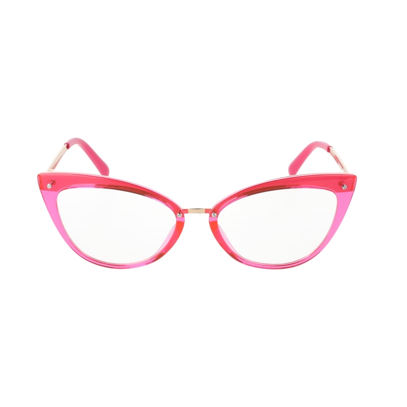 CCSpace Women's Full Rim Cat Eye Tr 90 Titanium Frame Eyeglasses 51102 Full Rim CCspace Pink China 