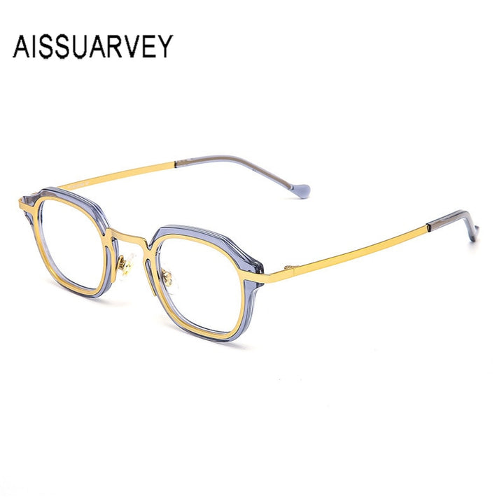 Aissuarvey Titanium Acetate Plated Full Round Rim Frame Unisex Eyeglasses Frame Aissuarvey Eyeglasses   