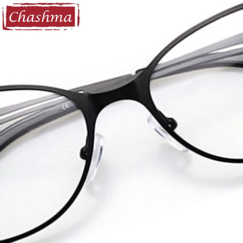Women's Alloy Full Rim Cat Eye Frame Eyeglasses 4104 Full Rim Chashma   