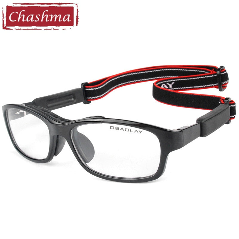 Chashma Ottica Unisex Full Rim Square Tr 90 Titanim Sport Goggle Eyeglasses 010 Sport Eyewear Chashma Ottica   