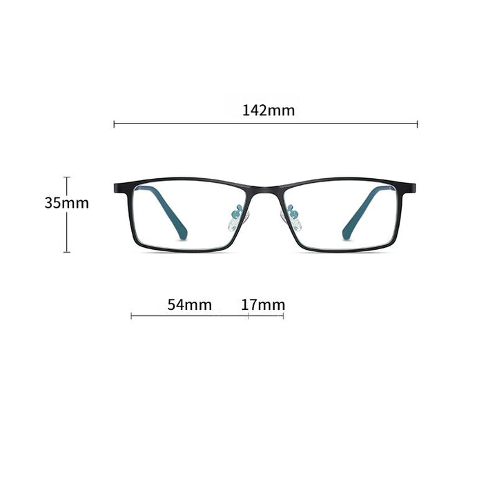 Reven Jate Men's Eyeglasses 2316 Full Rim Alloy Front Flexible Plastic Tr-90 Full Rim Reven Jate   