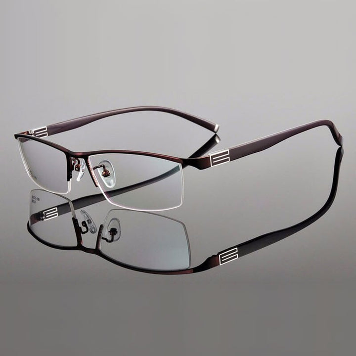 Reven Jate Men's Eyeglasses Anti Blue Light Blocking Reading Glasses Cr-39 Resin Aspheric +1.00 +6.00 Reading Glasses Reven Jate +100 brown 