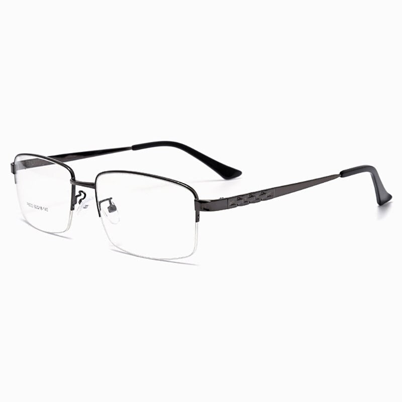 Hotochki Men's Semi Rim Alloy Frame Eyeglasses 6032 Semi Rim Hotochki gray  