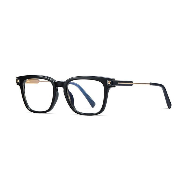 Hotony Unisex Full Rim Square TR 90 Frame Eyeglasses 2068 Full Rim Hotony black  
