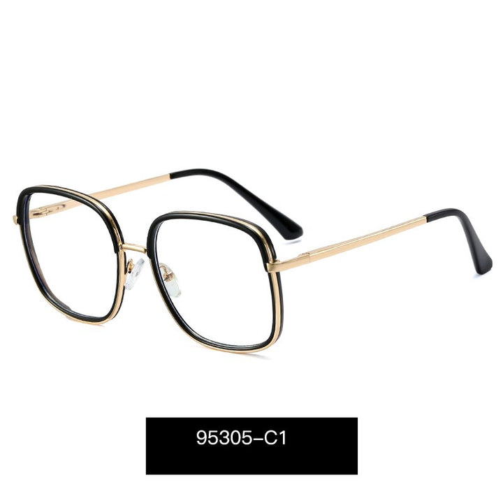 Hotony Women's Full Rim Square TR 90 Resin Frame Eyeglasses 95305 Full Rim Hotony C1  