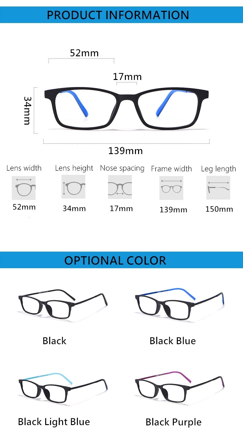 Yimaruili Unisex Full Rim β Titanium Frame Eyeglasses 8802 Full Rim Yimaruili Eyeglasses   