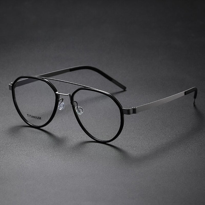 Gatenac Unisex Round Titanium Eyeglasses – FuzWeb
