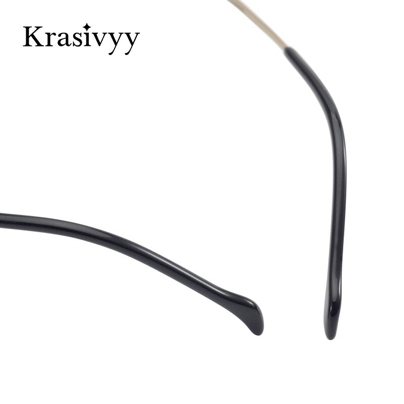 Krasivyy Unisex Rimless Square Titanium Eyeglasses Kr16065 Rimless Krasivyy   