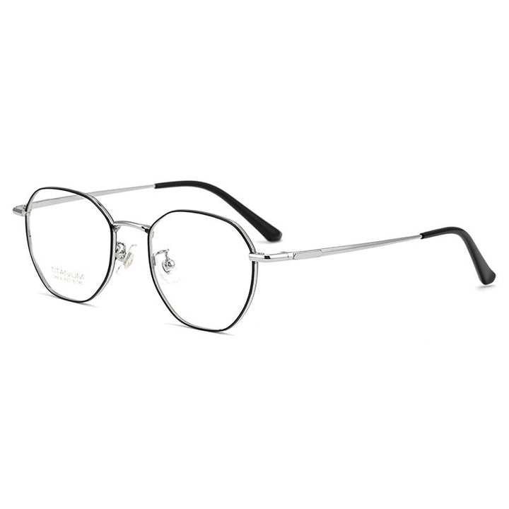 Muzz Unisex Full Rim Round IP Titanium Frame Eyeglasses Ck836 Full Rim Muzz C3  