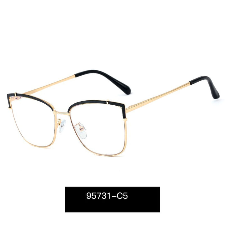 Hotony Women's Full Rim Cat Eye Alloy Frame Eyeglasses 95731 Full Rim Hotony C5  