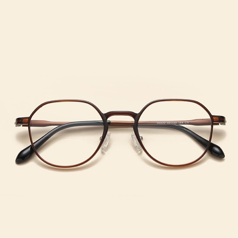Reven Jate Unisex Eyeglasses 98020 Ultem Flexible Super Light-Weighted Frame Frame Reven Jate brown  