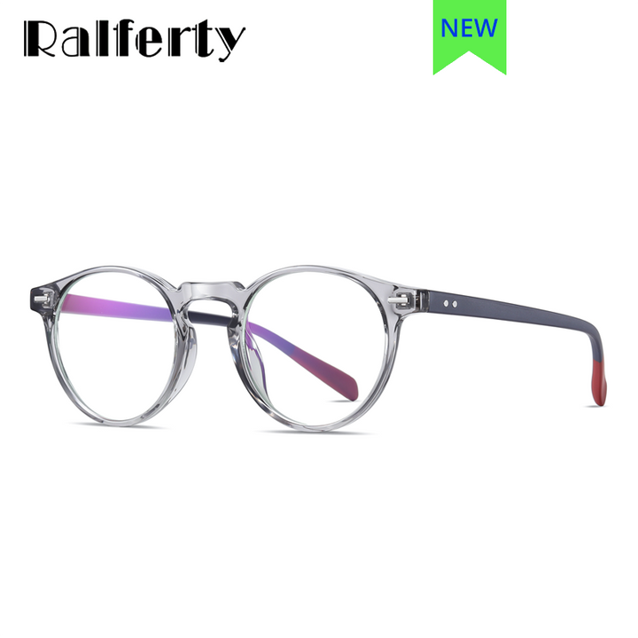 Ralferty Unisex Eyeglasses Round TR90 Anti Blue Light D2320 Anti Blue Ralferty   