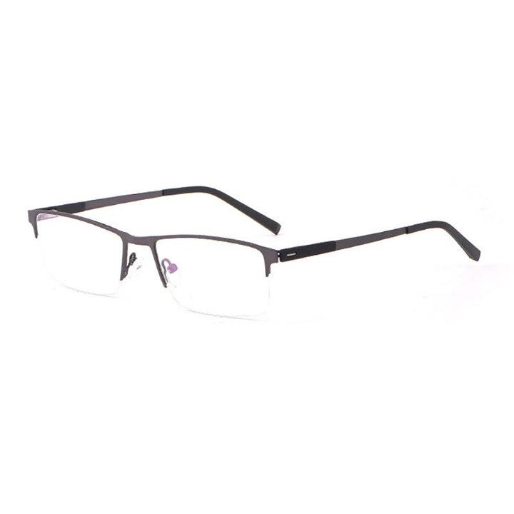 Hotochki Unisex Semi Rim Square Alloy Frame Eyeglasses 8839 Semi Rim Hotochki gray  