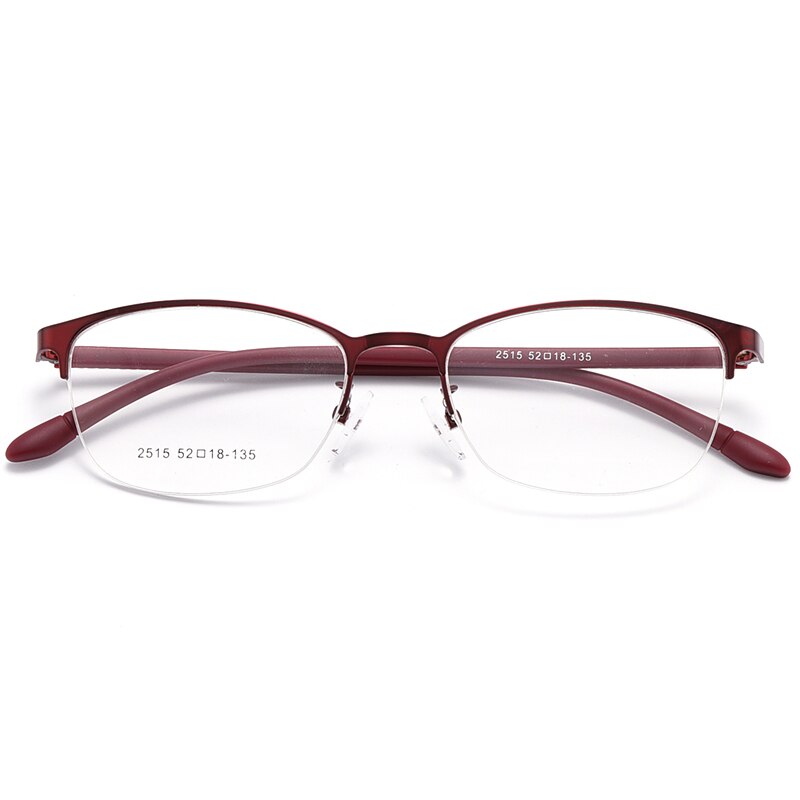Women's Oval Optional Full/Semi Rim Titanium Alloy Eyeglasses My2515 2516 Semi Rim Bclear   