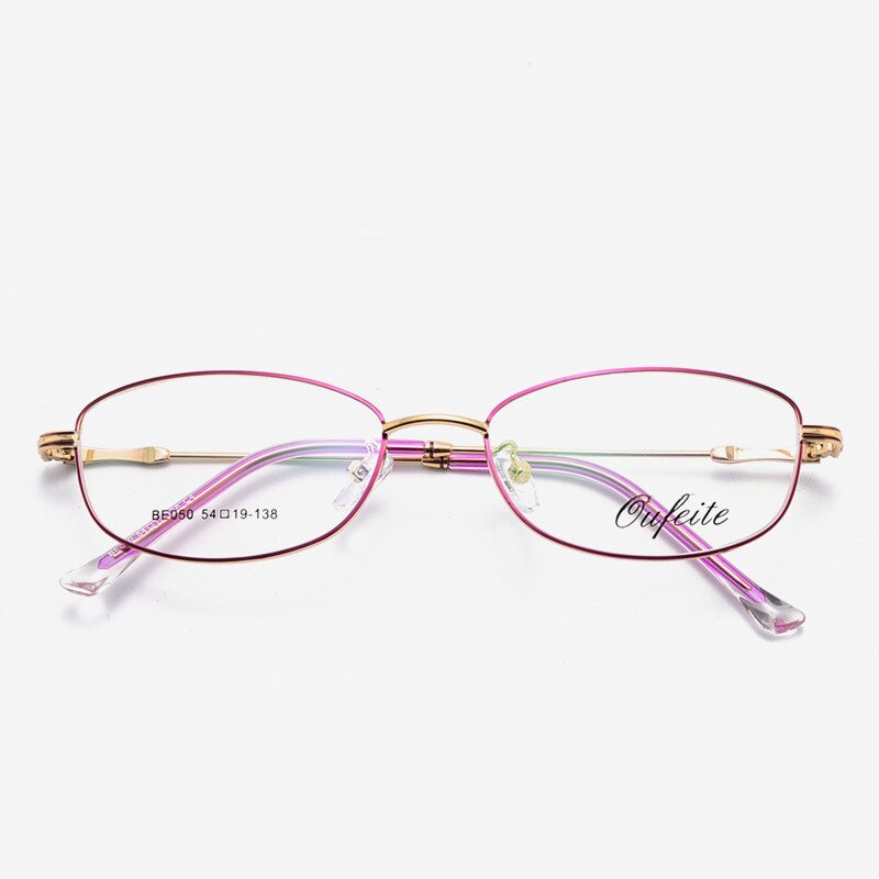 Bclear Women's Eyeglasses Alloy Oval Sc050 Frame Bclear Purple gold  