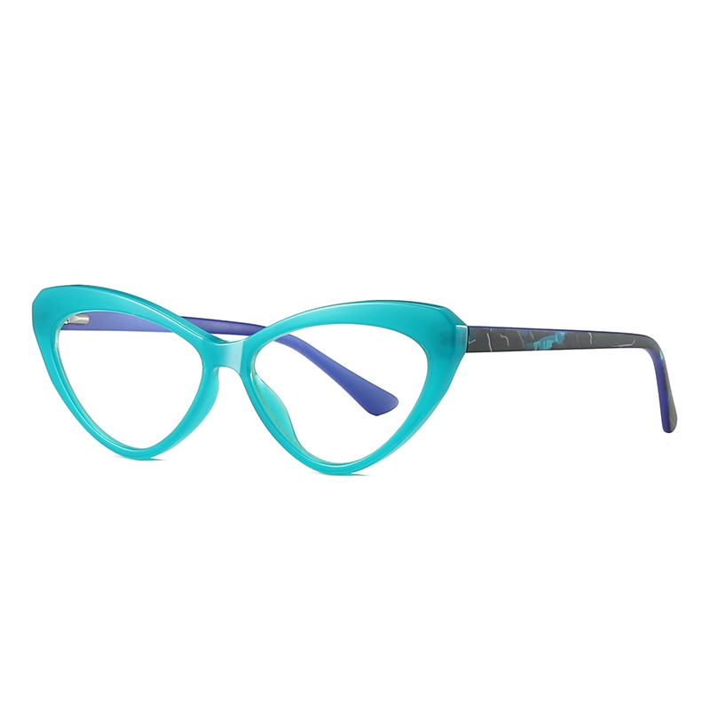 CCspace Unisex Full Rim Cat Eye Tr 90 Titanium Frame Eyeglasses 47532 Full Rim CCspace C4  