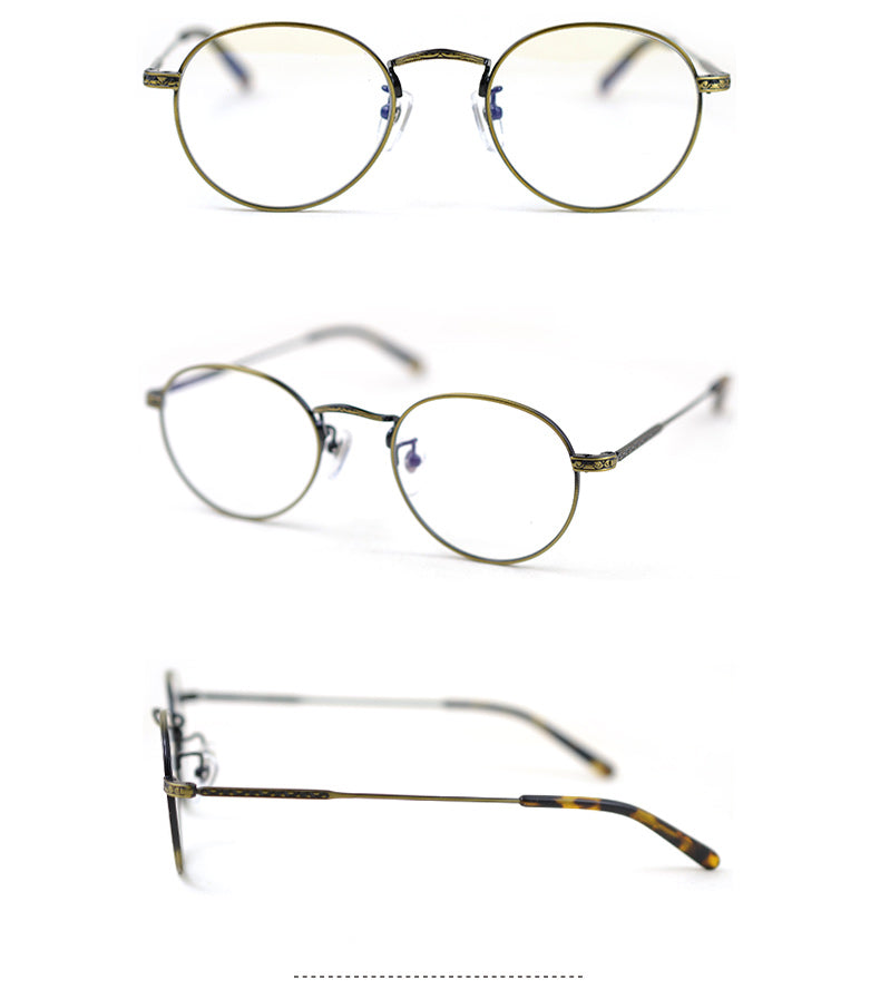 Hdcrafter Unisex Full Rim Round Titanium Frame Eyeglasses Ps7880 Full Rim Hdcrafter Eyeglasses   