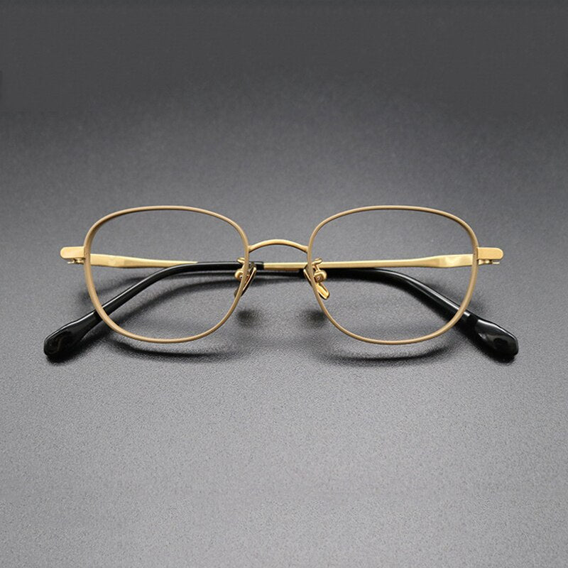 Gatenac Unisex Full Rim Square Titanium Frame Eyeglasses Gxyj616 Full Rim Gatenac 5  