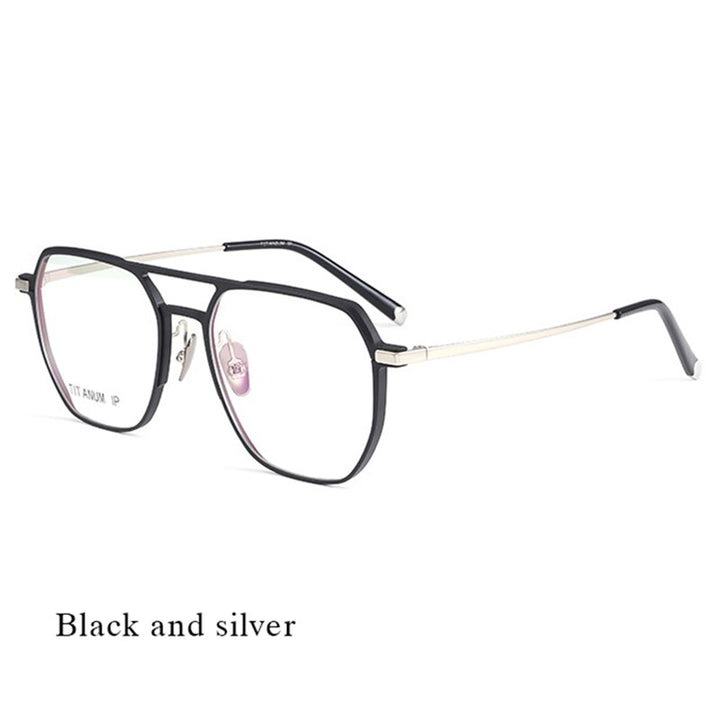 Hotochki Unisex Full Rim Titanium Alloy IP Plated Frame Eyeglasses Full Rim Hotochki   