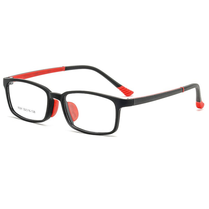 Aissuarvey Children's Rectangular Full Rim Sports Frame Unisex Eyeglasses 8091 Sport Eyewear Aissuarvey Eyeglasses Red  
