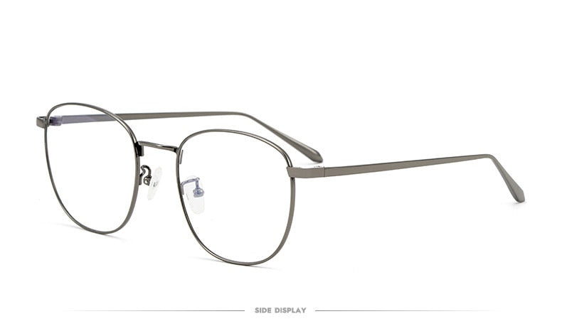 Muzz Men's Full Rim Square Titanium Frame Eyeglasses 31015 Full Rim Muzz gray  