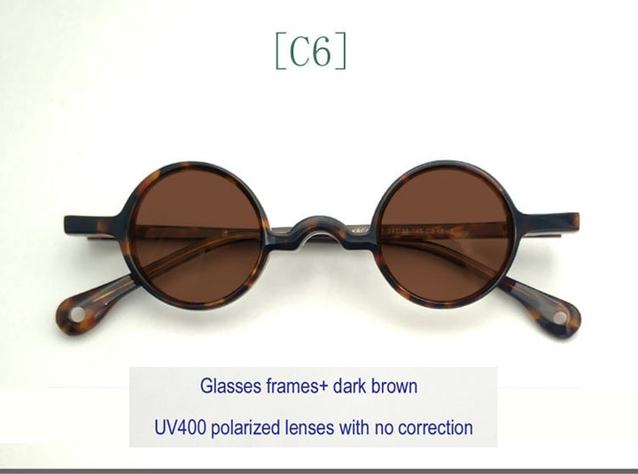 Unisex Round Polarized Lens Sunglasses Acetate Frame Sunglasses Yujo C6 China 