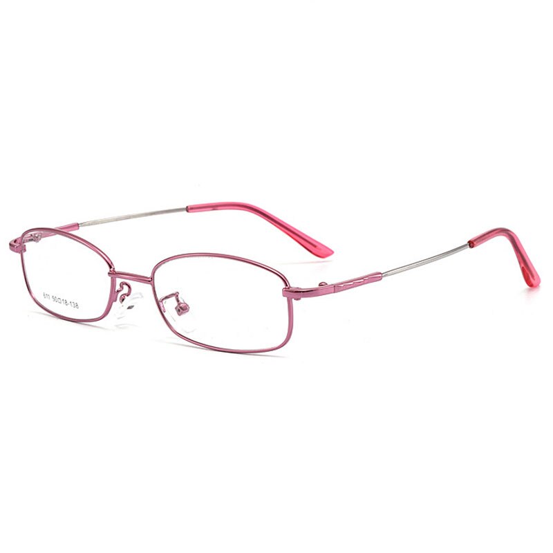 Hotochki Unisex Full Rim Alloy Frame Eyeglasses 611 Full Rim Hotochki Pink  