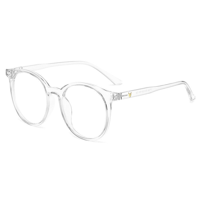 KatKani Unisex Full Rim Round Acetate Frame Eyeglasses K17128 Full Rim KatKani Eyeglasses Transparent  