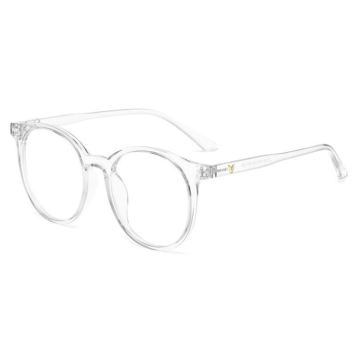 KatKani Unisex Full Rim Round Acetate Frame Eyeglasses K17128 Full Rim KatKani Eyeglasses Transparent  