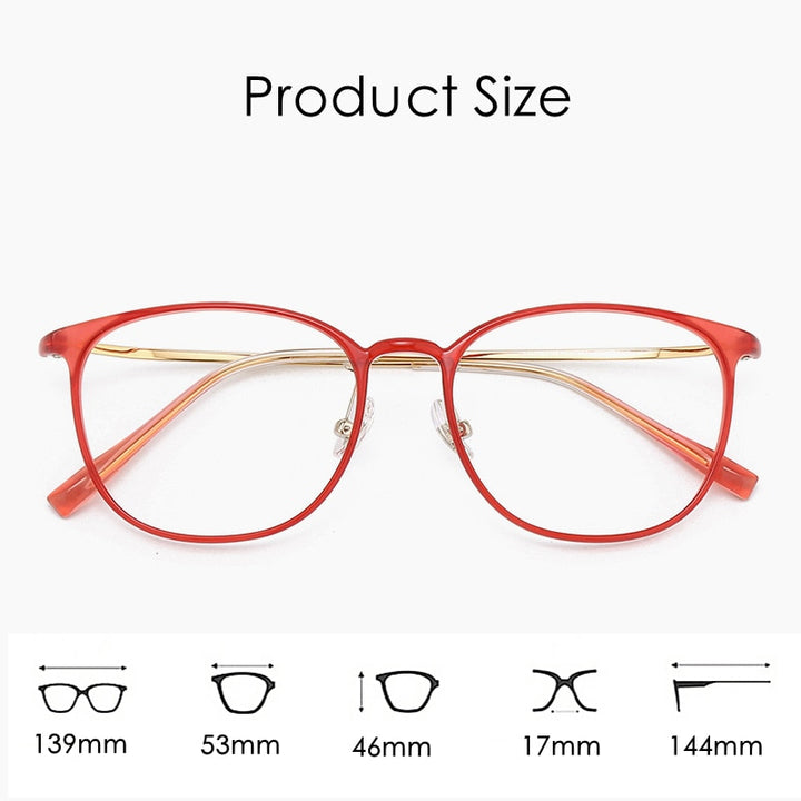 KatKani Unisex Full Rim Ultem Resin Plated Steel Frame Eyeglasses H66066 Full Rim KatKani Eyeglasses   