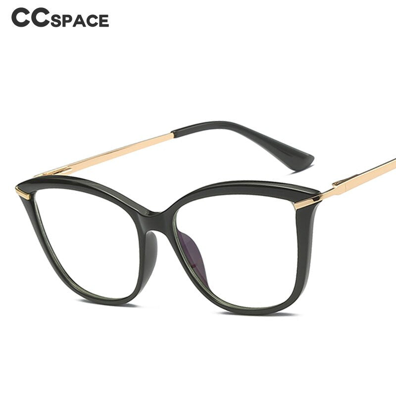 CCSpace Unisex Full Rim Cat Eye Tr 90 Titanium Frame Eyeglasses 46911 Full Rim CCspace   