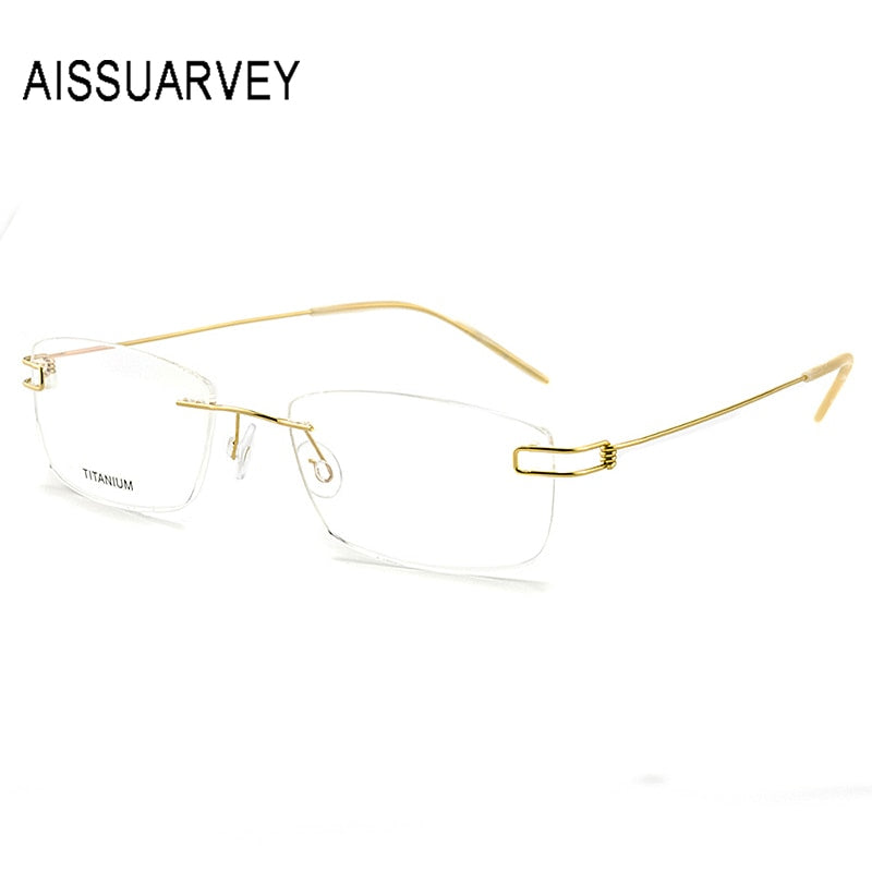 Aissuarvey Unisex Rimless Titanium Frame Eyeglasses As28610 Rimless Aissuarvey Eyeglasses   