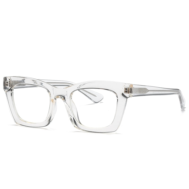 Gmei Women's Full Rim TR 90 Titanium Cat Eye Frame Eyeglasses 2016 Full Rim Gmei Optical C2 Transparent  