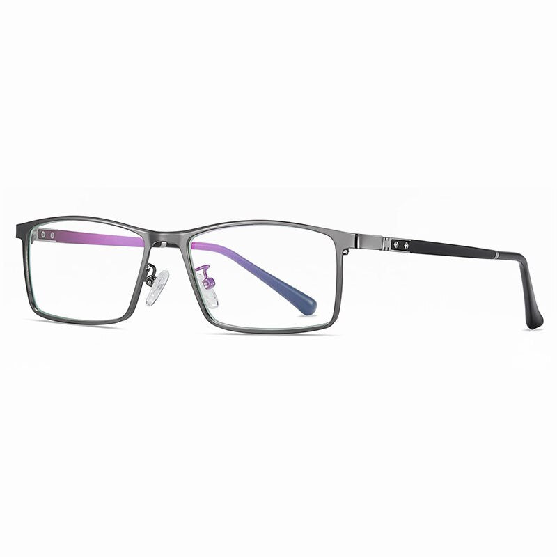 Hotochki Men's Full Rim Alloy Frame Anti Blue Lens Eyeglasses 2316 Full Rim Hotochki gray  