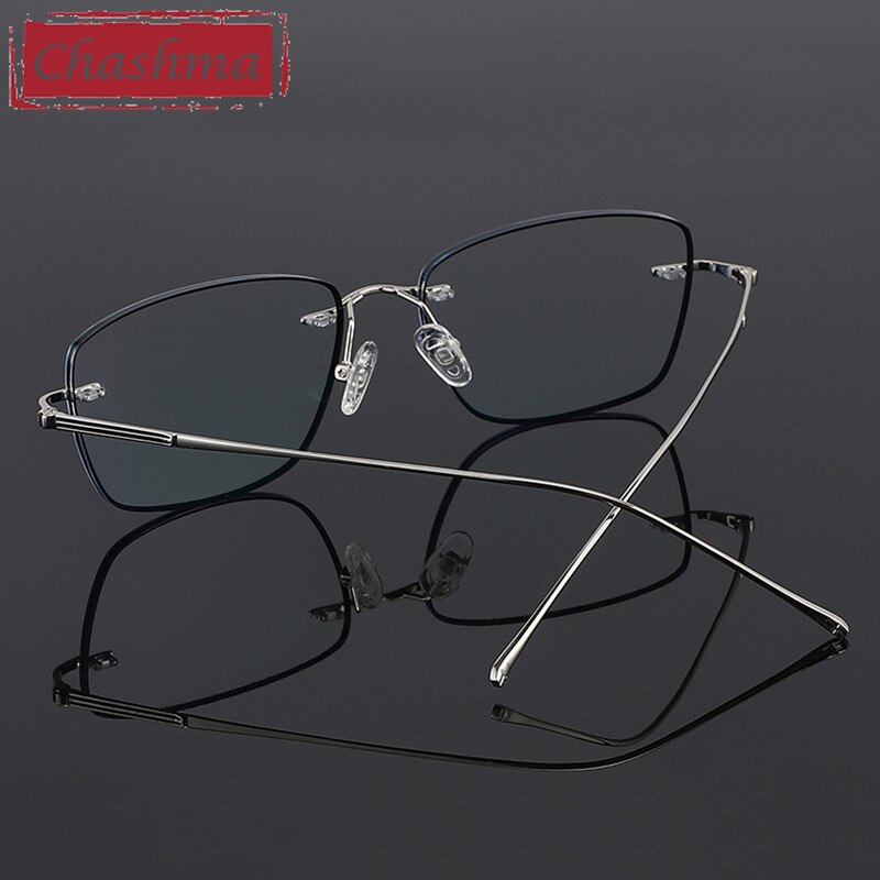 Chashma Ottica Unisex Full Rim Square Titanium Eyeglasses 9063 Full Rim Chashma Ottica   