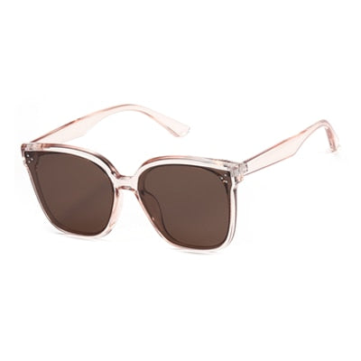 Ralferty Women's Sunglasses Cat Eye Oversized W20123 Sunglasses Ralferty C5 Clear Brown  