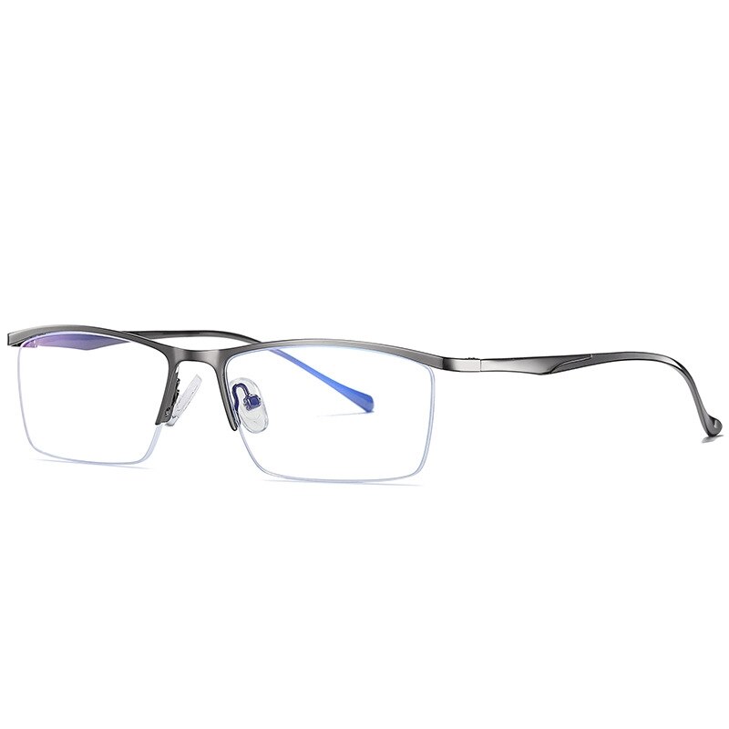 Yimaruili Men's Semi Rim Alloy Frame Eyeglasses 5910 Semi Rim Yimaruili Eyeglasses Gray China 