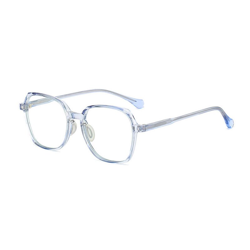 Handoer Unisex Full Rim Polygonal Square Tr 90 Eyeglasses Ld208 Full Rim Handoer Blue  