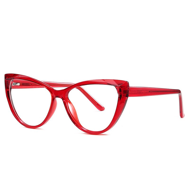 Women's Eyeglasses Acetate Cat Eye 2003 Frame Chashma Red  