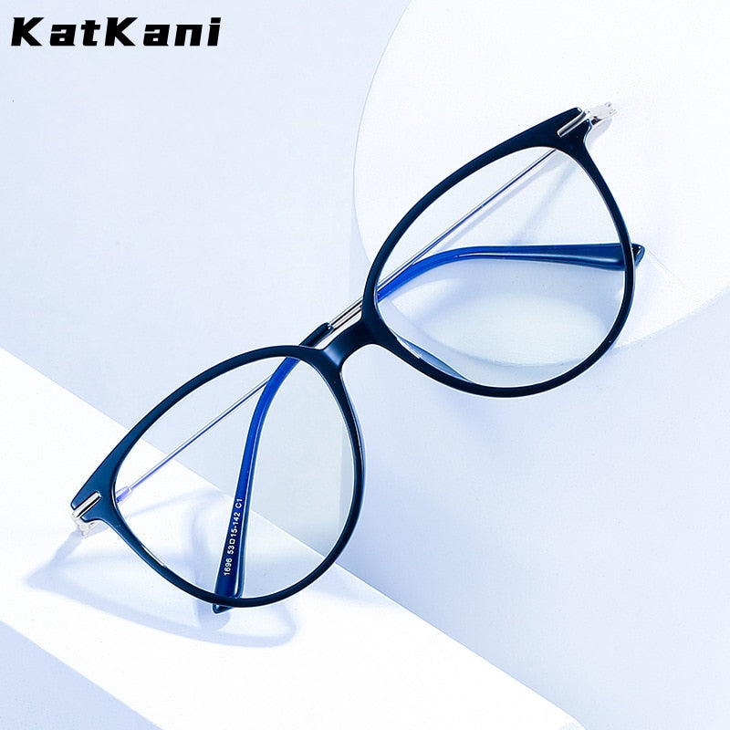 KatKani Unisex Full Rim Myopic Anti Blue Light Reading Glasses Pink K1696 Reading Glasses KatKani Eyeglasses   