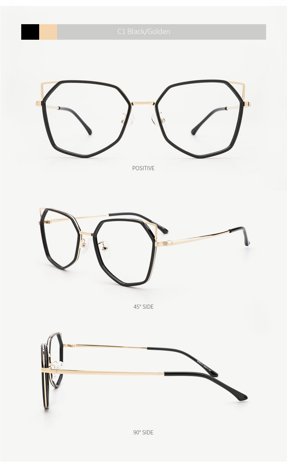 Kansept Women's Polygonal Cat Ear Eyeglasses – FuzWeb