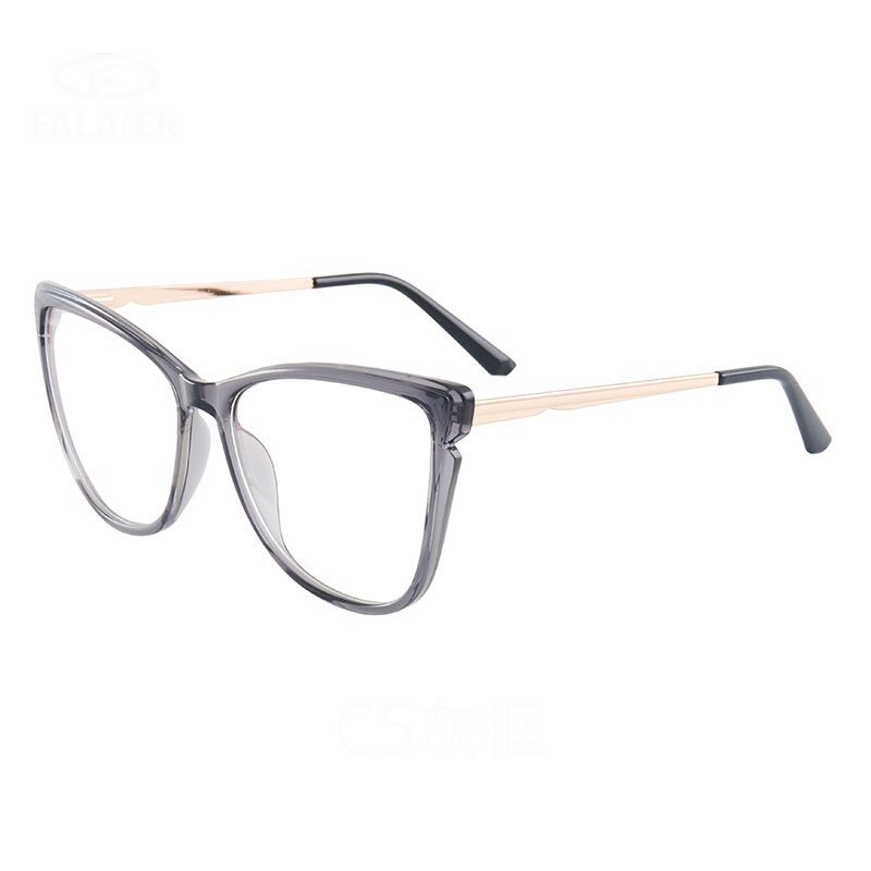 Hotony Women's Full Rim TR 90 Resin Cat Eye Frame Eyeglasses 7021 Full Rim Hotony gray  