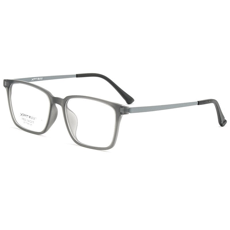 Men's Eyeglasses Ultralight Tr90 Pure Titanium Square Large Size 9822 Frame Gmei Optical Gray  
