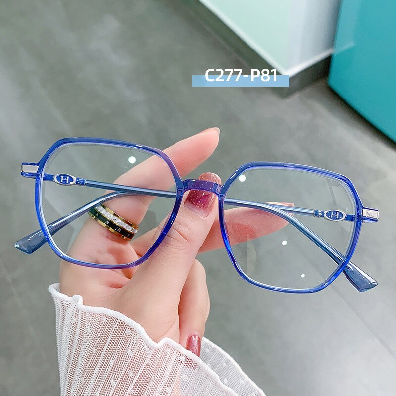 Hotony Women's Full Rim TR 90 Resin Square Frame Eyeglasses Lk304 Full Rim Hotony C277-P81  