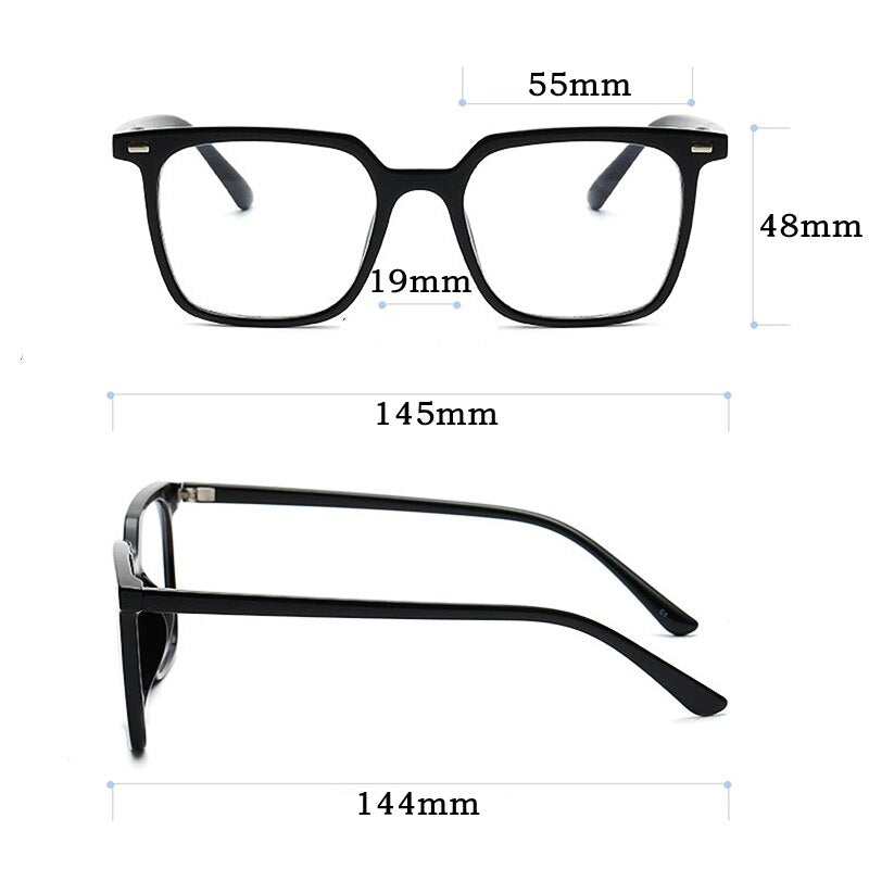 KatKani Unisex Full Rim TR 90 Acetate Square Frame Eyeglasses K17107 Full Rim KatKani Eyeglasses   