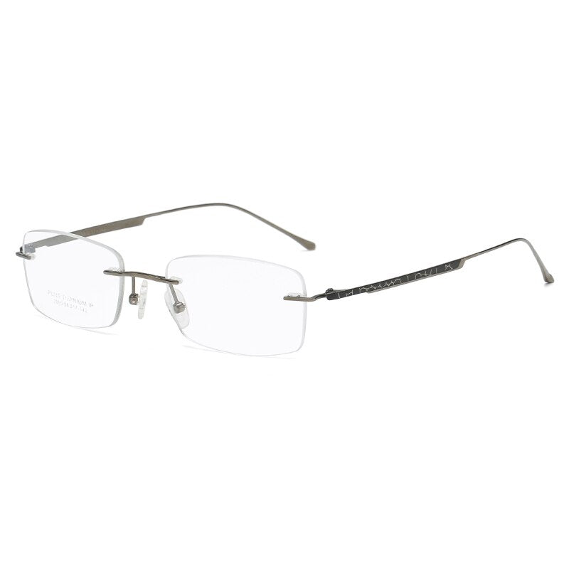 Zirosat 2950 Pure Titanium Unisex Eyeglasses Rimless Rimless Zirosat grey  