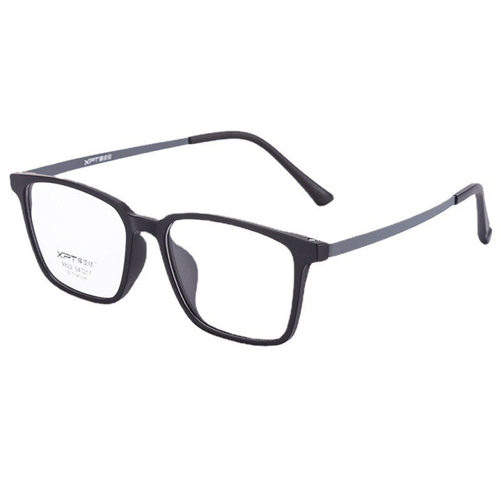 Unisex Full Rim Square Plastic Titanium Frame Eyeglasses Yy9822 Full Rim Bclear   