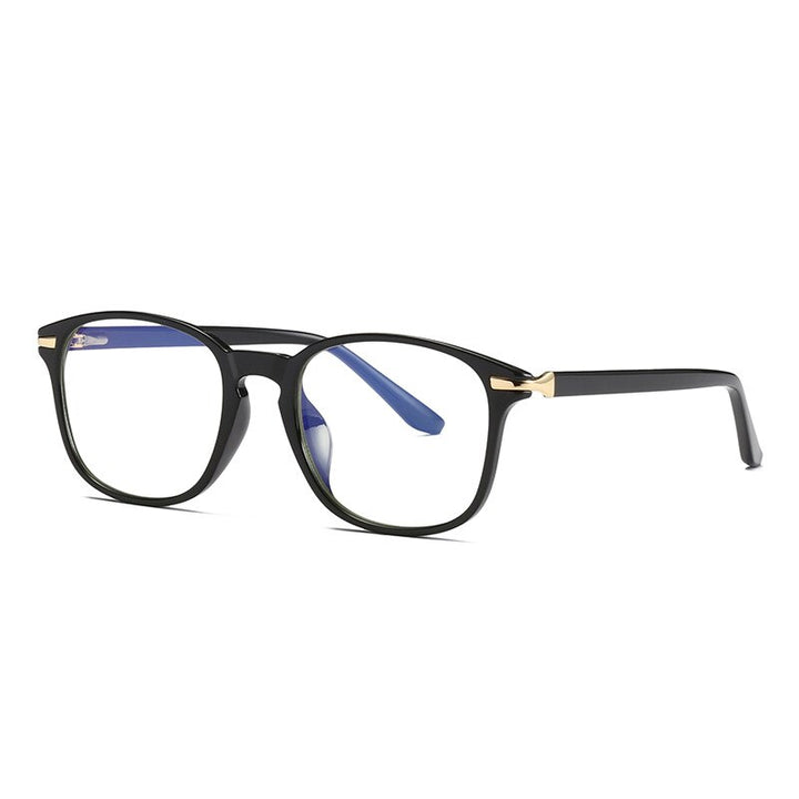 Hotony Unisex Full Rim TR 90 Square Frame Eyeglasses 2047 Full Rim Hotony black  
