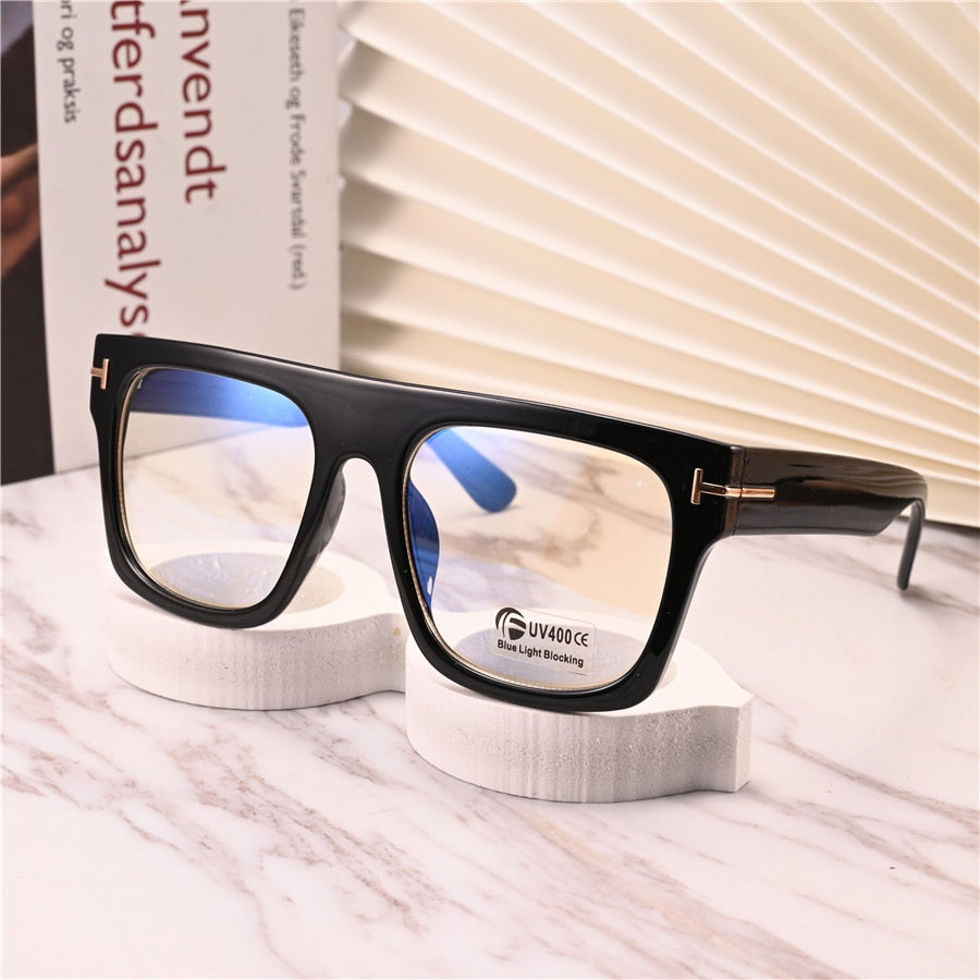 Cubojue Unisex Full Rim Square Tr 90 Titanium Brow Line Reading Glasses Reading Glasses Cubojue   