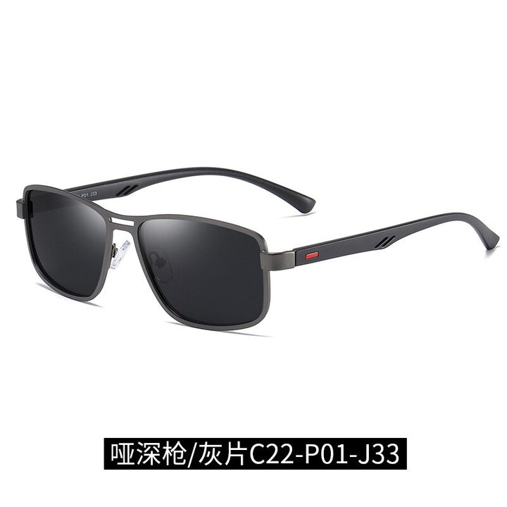 Men's Full Rim Alloy Frame Sunglasses Polarized Lenses 5925 Sunglasses Bclear C 22 -P0-J33  